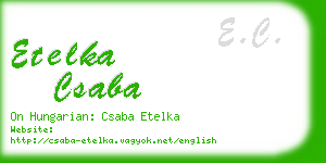 etelka csaba business card